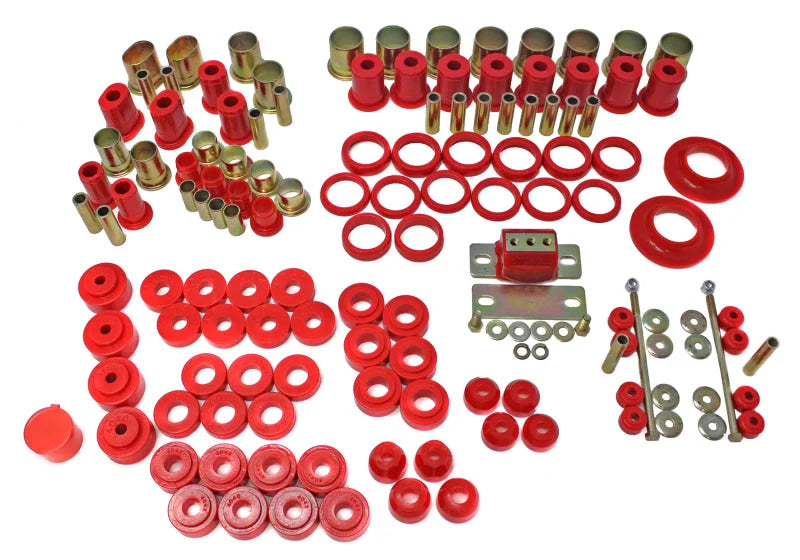 Energy Suspension 66-72 Chevelle Red Hyper-flex Master Bushing Set - Main Product View