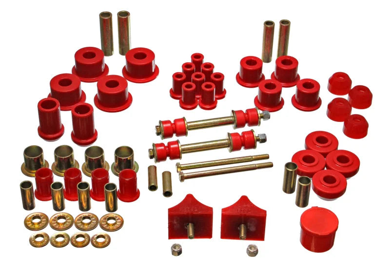 Energy Suspension 66-76 Chrysler A Body - Dart/Demon/Duster/Valiant Red Hyper-flex Master Bushing Se - Back View