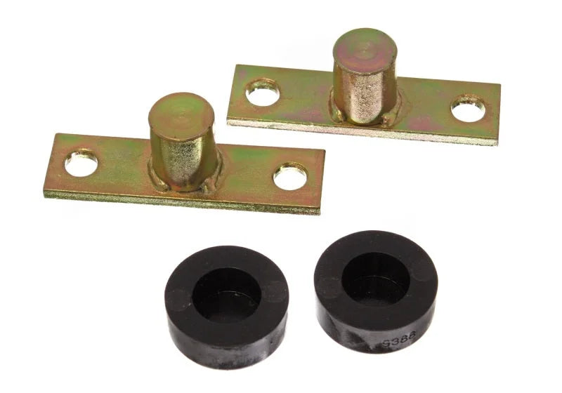 Energy Suspension 66-77 Ford Bronco 4WD Black Tailgate Hinge Bracket & Bushing Set - Side View