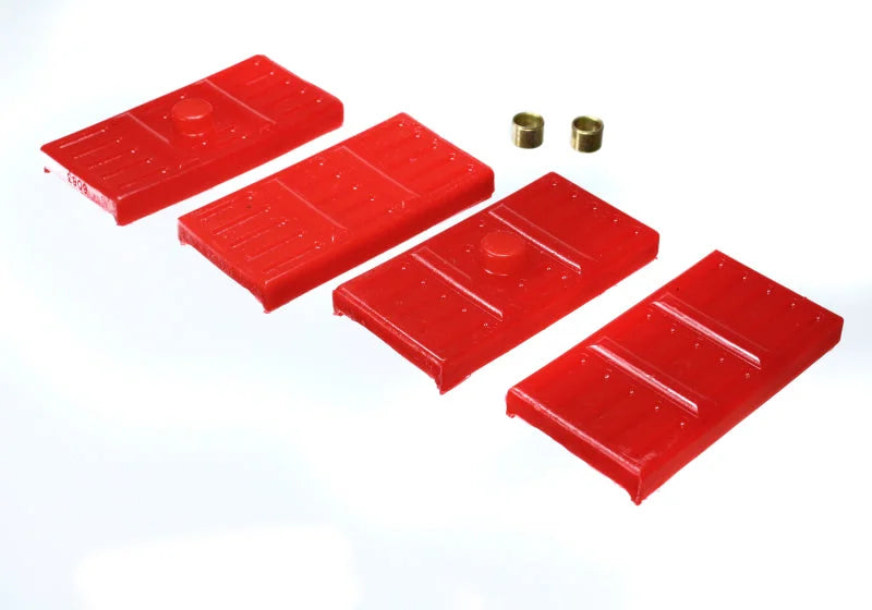 Energy Suspension 67-69 Camaro / 62-74 Nova/Chevy II / 67-69 Firebird Red Mono-Leaf Spring Isolators - Main Product View