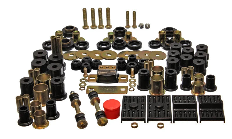Energy Suspension 67-69 Chevrolet Camaro (w/multi leaf springs) Black Hyper-flex Master Bushing Set - Main Product View