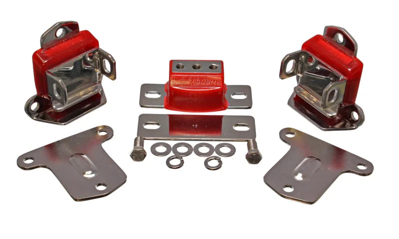 Energy Suspension 67-72 Chevrolet Camaro Red Motor and Transmission Mounts; Chrome Finish - Main Product View
