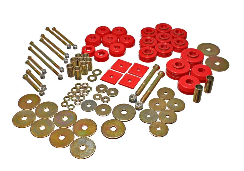 Energy Suspension 67-72 Denali XL/Suburban/Yukon XL 2WD/4WD/67-95 K-5 Blazer Red Body(cab) Mount Set - Main Product View