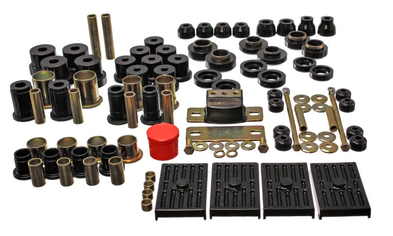 Energy Suspension 67-79 GM Camaro/Firebird w/ Multi Leaf Springs Black Hyper-Flex Master Bushing Set - Main Product View