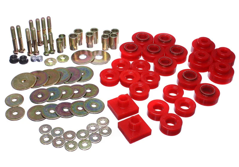 Energy Suspension 68-72 Oldsmobile Cutlass Red Body Mount Set - Side View