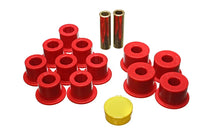 Load image into Gallery viewer, Energy Suspension 6/86-97 Nissan 720 &amp; Hardbody Pickup 2WD Red Rear Leaf Spring Bushing Set - Main Product View