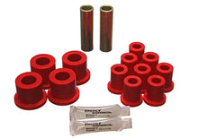 Load image into Gallery viewer, Energy Suspension 70-72 Dodge Charger (w/ 1-1/2in Main Eye) Red Rear Leaf Spring Bushing Set - Main Product View