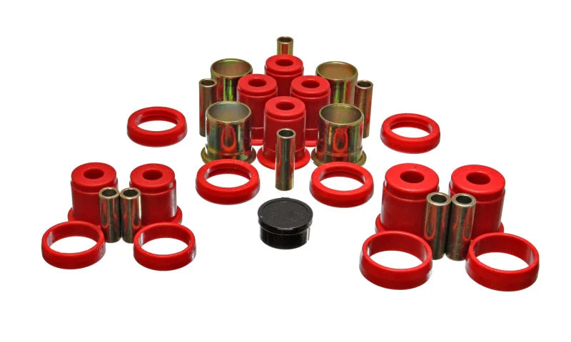 Energy Suspension 72-79 Ford Fairlane/GranTorino/Torino/Elite Red Rear End Control Arm Bushing Set - Main Product View