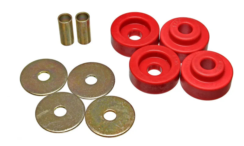 Energy Suspension 73-79 Chrysler B-Body Red Torsion Bar Crossmember Mount Bushing Set - Main Product View