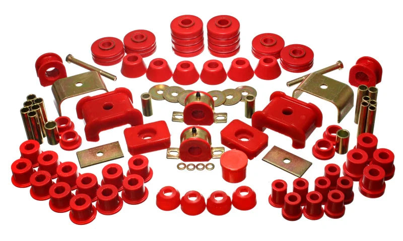 Energy Suspension 73-80 Chev/GMC 4WD w/Aftermarket Front Springs Red Hyper-Flex Master Bushing Set - Main Product View