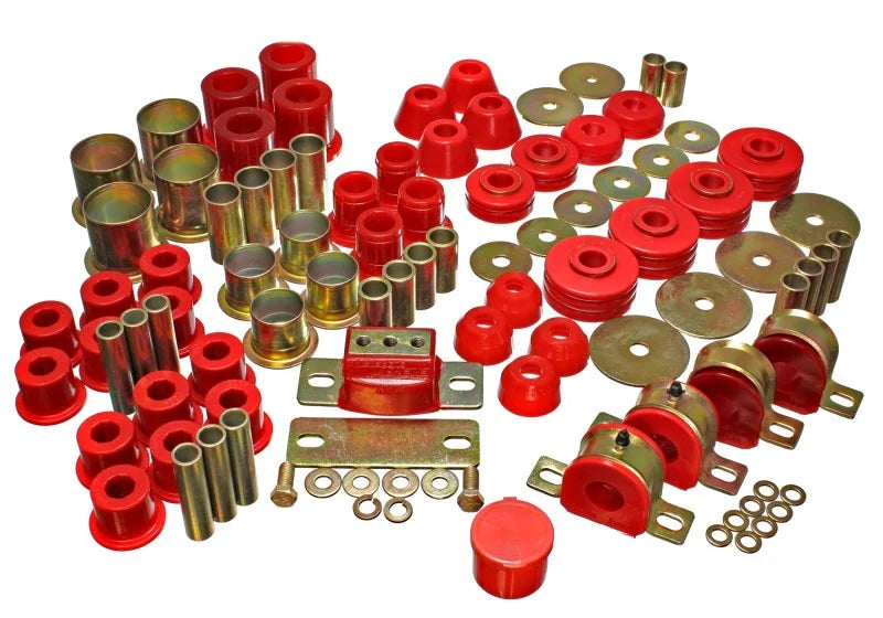 Energy Suspension 73-80 Chevrolet / GMC 2WD 1/2 Ton Pickup Red Hyper-flex Master Bushing Set - Main Product View
