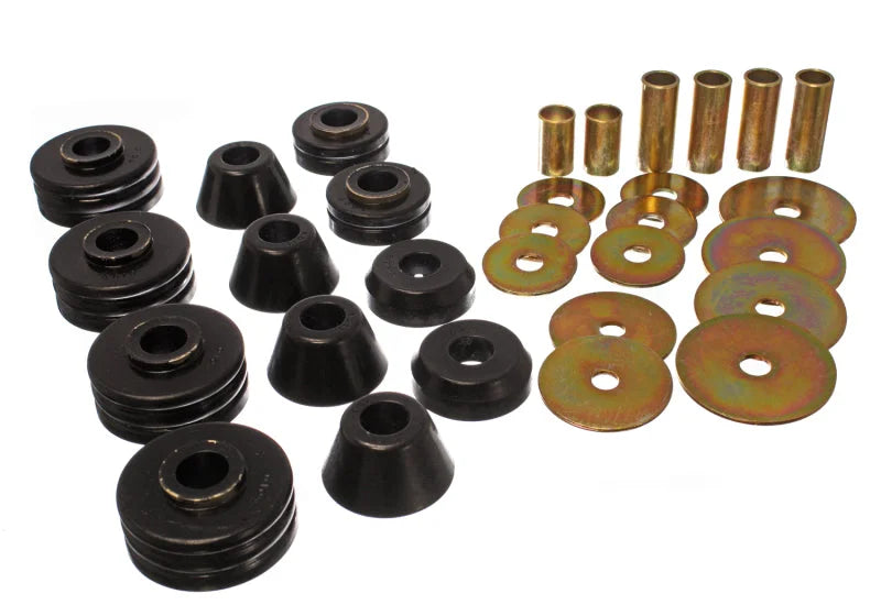 Energy Suspension 73-80 GM 1/2 Ton C-10/C1500 Pick Up 2WD Black Body (Cab) Mount Set - Main Product View