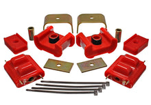 Load image into Gallery viewer, Energy Suspension 73-84 K5 Blazer 4WD Fullsize Red Complete Motor&amp;Trans Mount Set Zinc Finish - Main Product View
