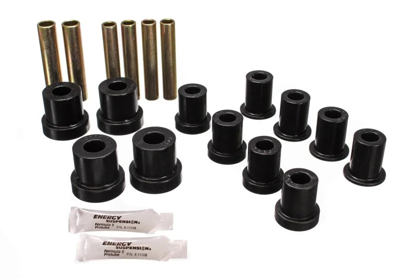 Energy Suspension 73-87 GM Denali XL/SUburban/Yukon XL 4WD Black Front Leaf Spring Bushing Set - Main Product View