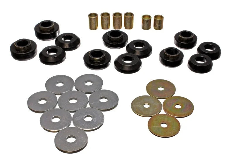 Energy Suspension 75-79 Chevrolet Nova / Chevy II Black Body Mount Set - Main Product View