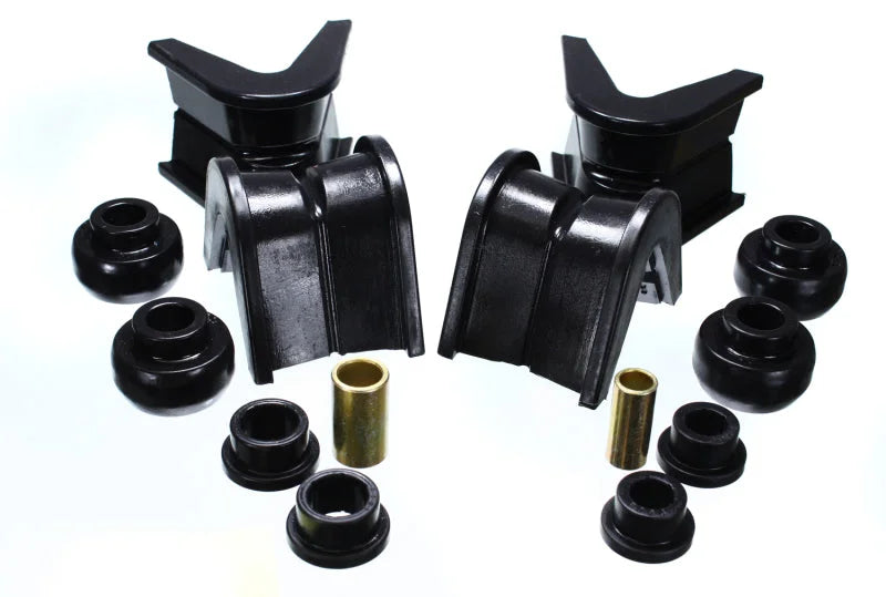 Energy Suspension 76-77 Ford Bronco/66-72 F-100/F-150 Black 7 Deg Offset Complete 14Pc C-Bushing Set - Main Product View