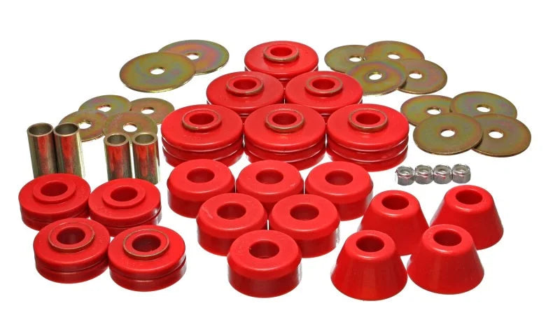 Energy Suspension 78-80 GM Denali XL/Subarban & Yukon XL 4WD Red Body(cab) Mount Set - Main Product View