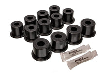Load image into Gallery viewer, Energy Suspension 80-86 Nissan 720 &amp; Hardbody Pickup 2WD Black Rear Leaf Spring Bushing Set - Main Product View