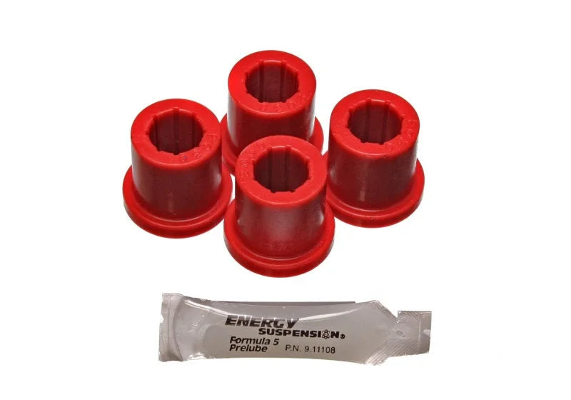 Energy Suspension 80-87 Toyota Pick Up Red Rear Spring Frame Shackle Bushing Kit - Main Product View
