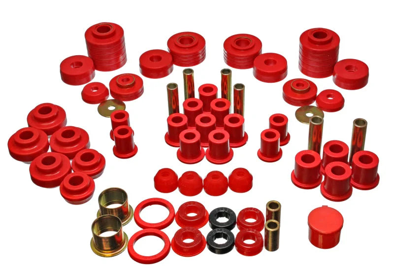 Energy Suspension 80-96 Ford F150 Std/Extra Cab Pickup Red Hyper-Flex Master Bushing Set - Main Product View