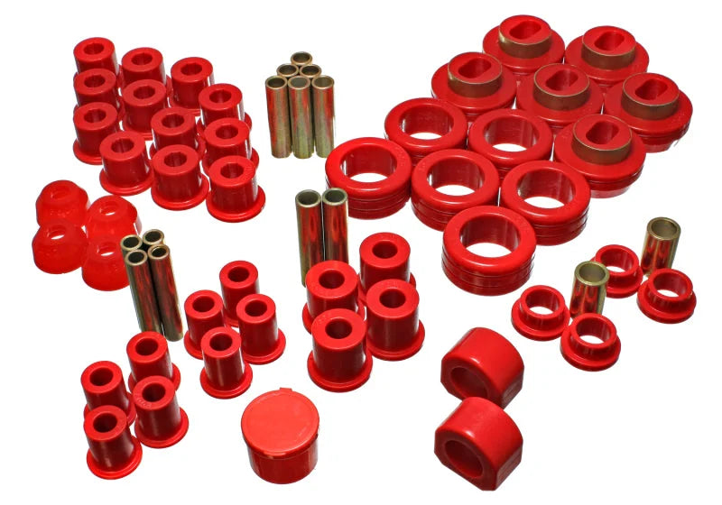 Energy Suspension 81-87 Chevy/GMC 4WD (W/ Stock Front Springs) Red Hyper-flex Master Bushing Set - Main Product View