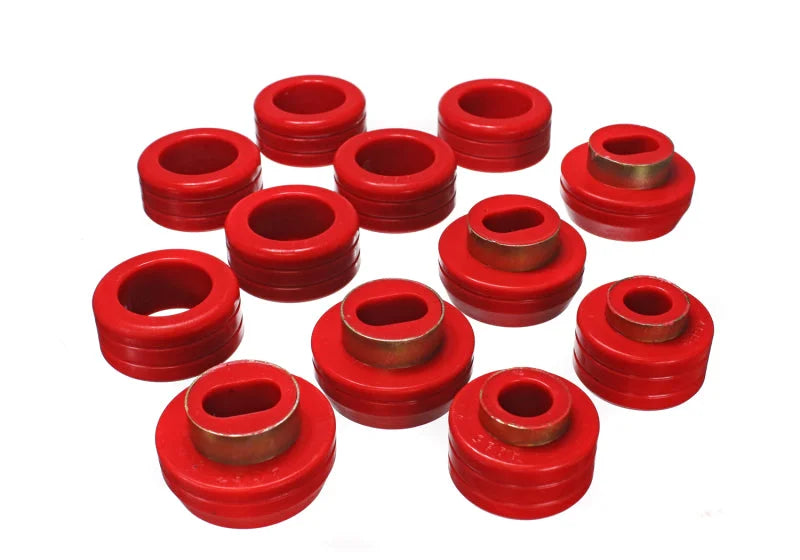 Energy Suspension 83-04 GM S-10/S-15 PU 2WD/4WD Red Body (Cab) Mount Set - Main Product View