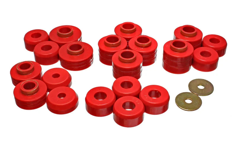 Energy Suspension 83-88 Ford Explorer/Bronco II 2WD / 84-90 Explorer/Bronco II 4WD Red Body Mount Se - Main Product View