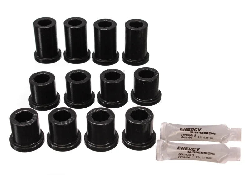Energy Suspension 84-85 Toyota 4Runner 2 & 4WD Black Front Leaf Spring Bushing Set - Side View