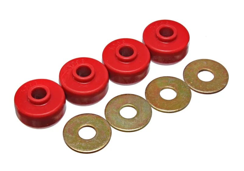 Energy Suspension 84-96 Chevy Corvette Red Spring Cushions for Rear Leaf Spring Bushing Set - Main Product View