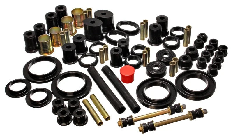 Energy Suspension 85-93 Ford Mustang Black Hyper-flex Master Bushing Set - Main Product View