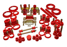 Load image into Gallery viewer, Energy Suspension 85-93 Ford Mustang Red Hyper-flex Master Bushing Set w/ V-8 - Main Product View