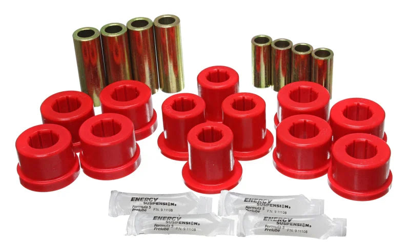 Energy Suspension 87-92 Toyota Supra Red Front Control Arm Bushing Set - Side View