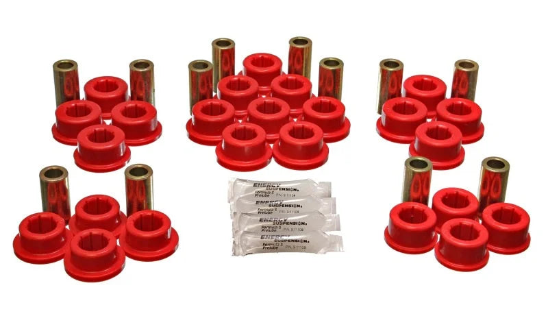 Energy Suspension 87-92 Toyota Supra Red Rear Control Arm Bushing Set - Side View