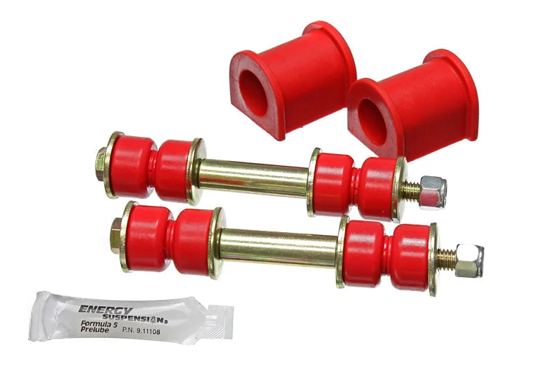 Energy Suspension 87-95 Pathfinder Red 24mm Front Sway Bar Frame Bushings - Back View