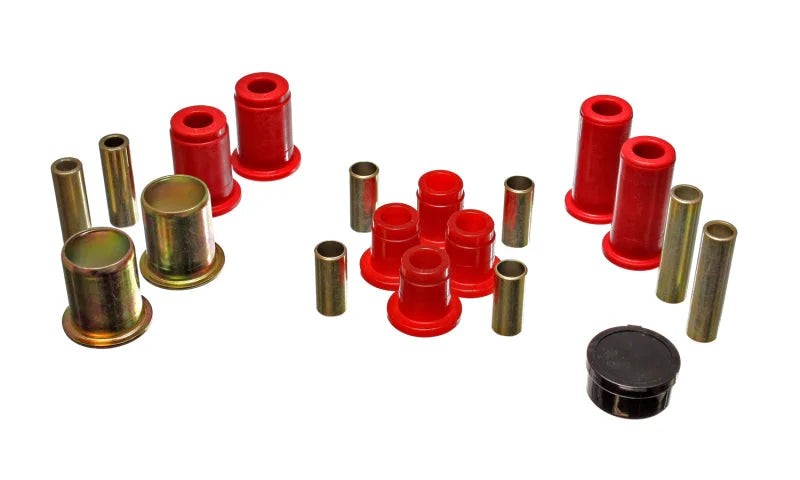 Energy Suspension 87-96 Dodge Dakota 2WD Red Front End Control Arm Bushing Set - Main Product View