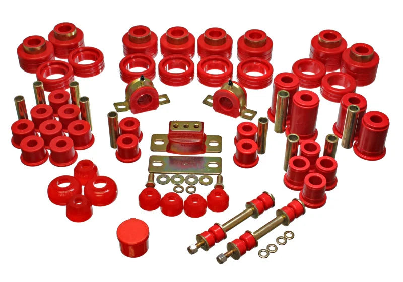 Energy Suspension 88-98 Chevy/GMC 2WD 1/2, 3/4, 1 Ton PickUp Red Hyper-flex Master Bushing Set - Main Product View