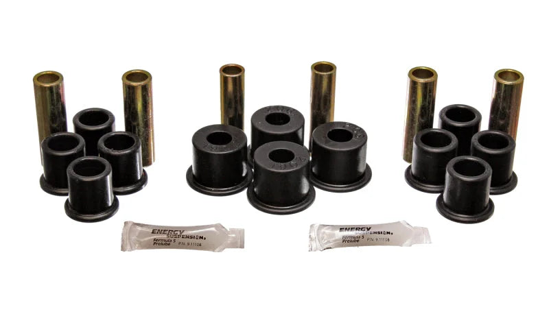 Energy Suspension 8/81-96 Ford F100/F150 2WD Black Rear Leaf Spring Bushing Set - Main Product View