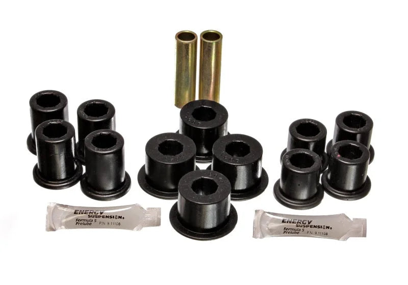 Energy Suspension 89-94 Toyota Pick Up 2WD (Exc T-100/Tundra) Black Rear Leaf Spring Bushing Set - Main Product View