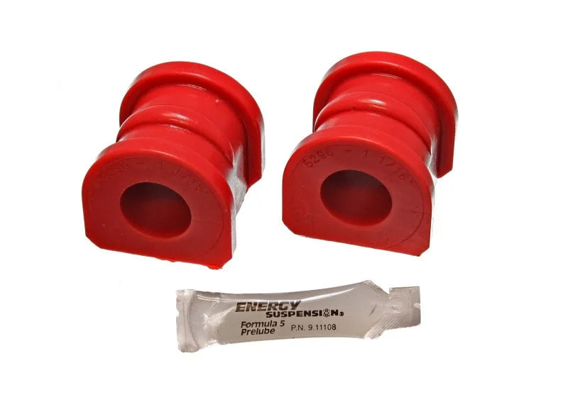 Energy Suspension 89-97 Ford Thunderbird / 89-97 Cougar Red 1-1/16in Front Sway Bar Bushing Set - Side View