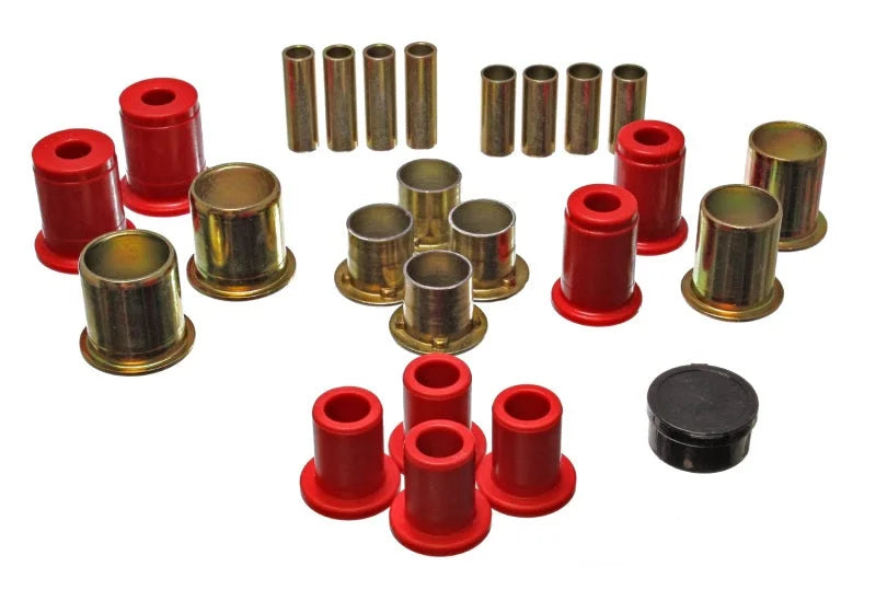 Energy Suspension 91-96 Buick LeSabre / 90-94 Chevy Astro Red Front Lower and Upper Control Arm Bush - Side View