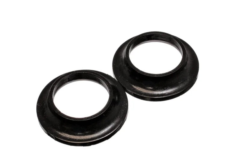 Energy Suspension 91-96 Chevrolet Full Size Black Rear Upper Coil Spring Isolators - Main Product View