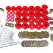 Load image into Gallery viewer, Energy Suspension 91-97 Toyota Land Cruiser FJ80 Body Mount Set w/ Hardware - Red - Main Product View