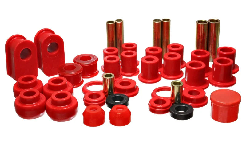 Energy Suspension 92-06 Ford E-250/E-350 Van 2WD Red Hyper-flex Master Bushing Set - Main Product View