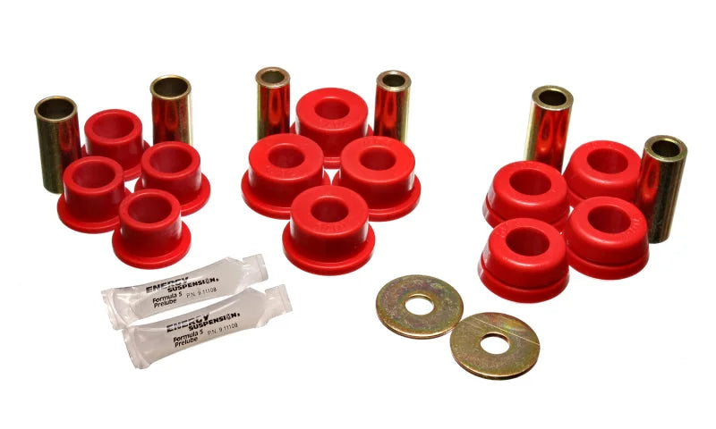 Energy Suspension 92-95 Toyota MR2 Red Rear Control Arm Bushing Set (includes Strut Bushings) - Main Product View