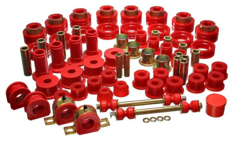 Energy Suspension 94-01 Dodge Ram 1500 2WD / 94-02 Ram 2500/3500 2WD Red Hyper-flex Master Bushing S - Side View