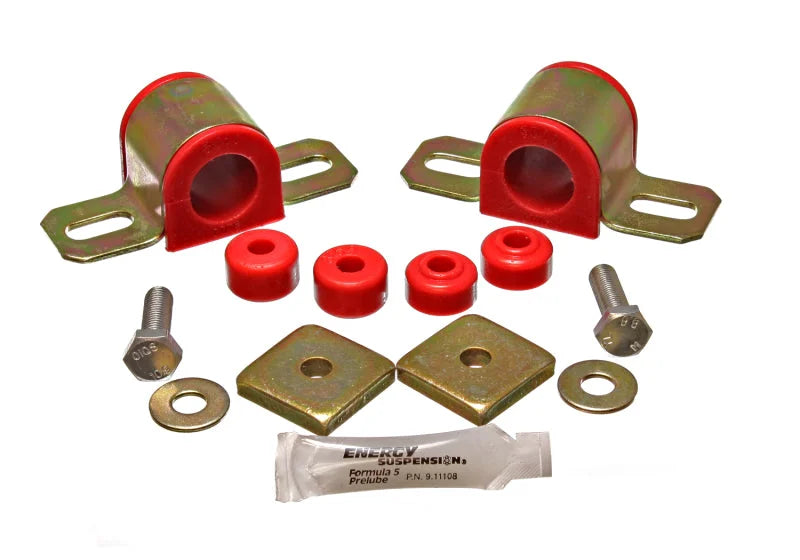 Energy Suspension 95-98 Nissan 240SX (S14) Red 27mm Front Sway Bar Frame Bushings (Sway bar end link - Main Product View