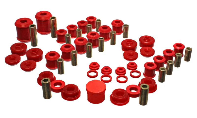Energy Suspension 95-99 Mitsubishi Eclipse FWD/AWD Red Hyper-flex Master Bushing Set - Main Product View