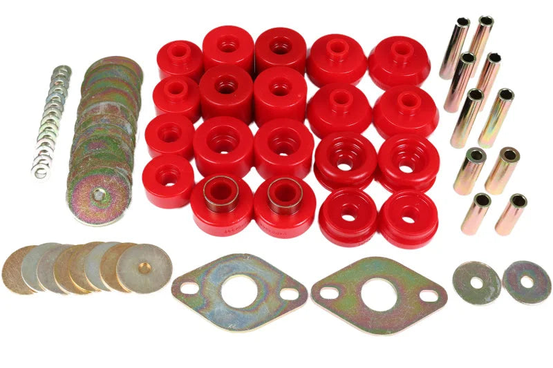 Energy Suspension 96-99 Toyota 4Runner 2WD/4WD Red Body Mount Bushing Set - Side View