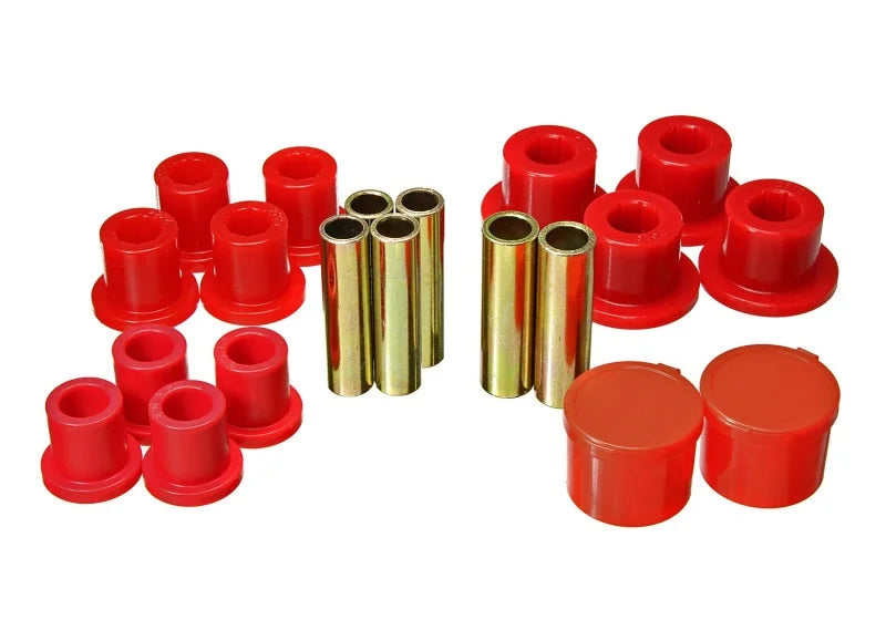 Energy Suspension 98-11 Ford Ranger 2/4WD Rear Leaf Spring Bushing Set - Red - Main Product View