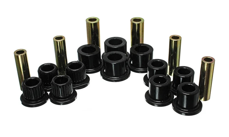 Energy Suspension 99-04 Ford F-350 2wd/F-250 SD 4wd/F-350 4wd Black Rear Leaf Spring Bushing Set - Side View